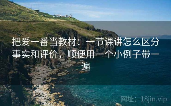 把爱一番当教材：一节课讲怎么区分事实和评价，顺便用一个小例子带一遍